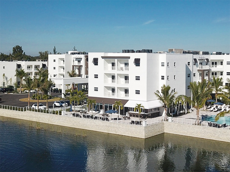 Aerial shot of Amavia Senior Living facility